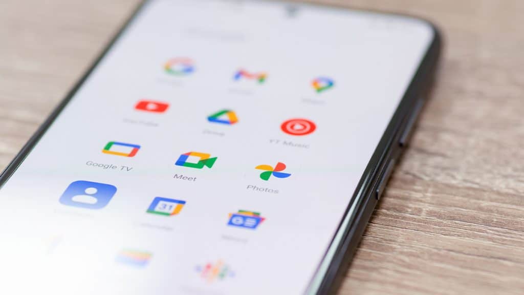 Ícones de aplicativos do Google em celular Android