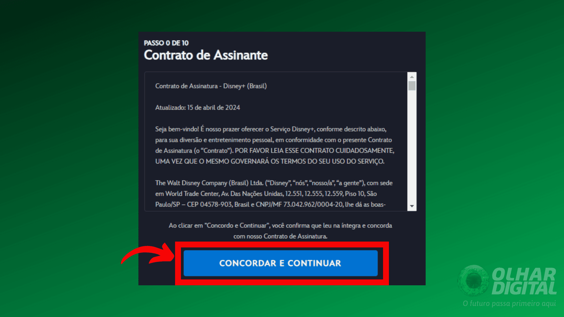 Passo 5 para assinar disney+