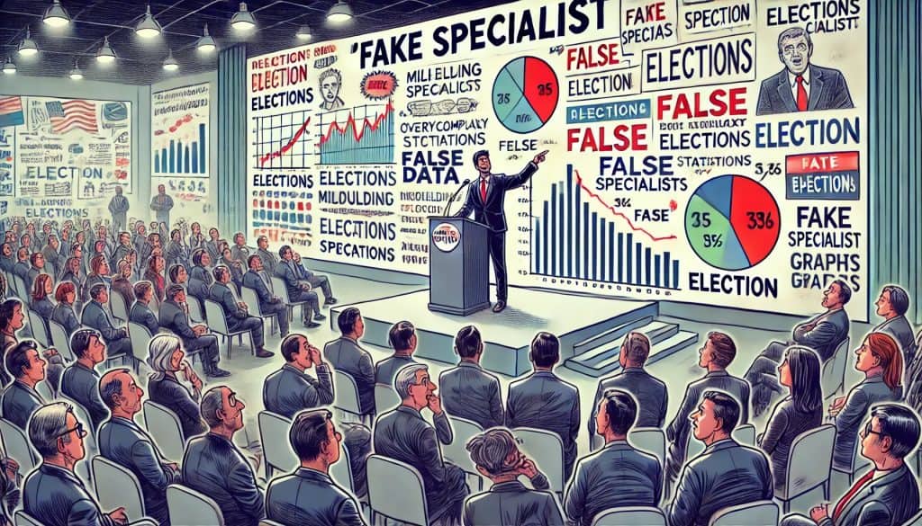 Imagem conceito de especialista fake criado pela Dall-E